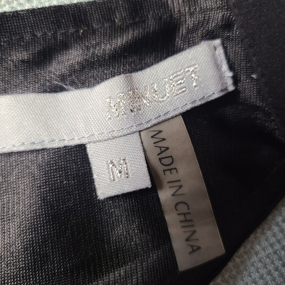 Mini Goth Cocktail Dress in Black w Blue Detail - Picture 6 of 16